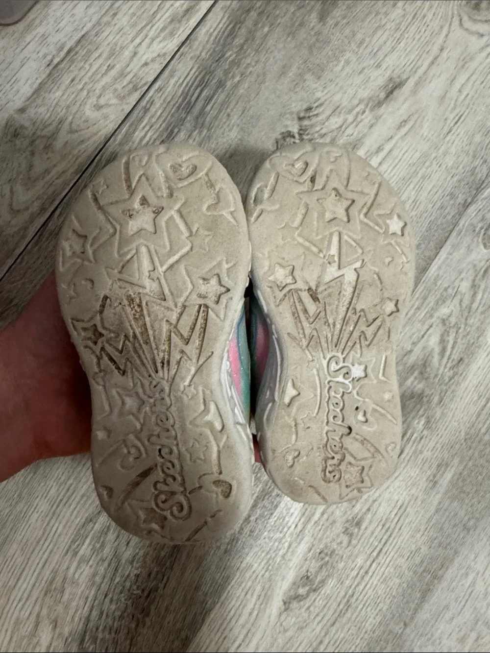 Skechers Kids Unicorn Light-Up Sneakers in Pink, Silver and Pastel